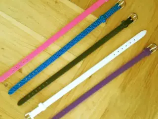 Armbånd med spænde / Urrem. 5 forskellige farver