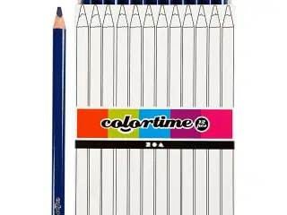Colortime Farveblyanter, L: 17,45 cm, mine 5 mm, JUMBO, mørk blå, 12stk./ 1 pk.