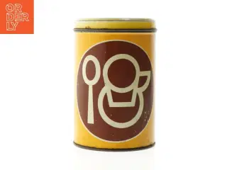 Vintage kaffedåse (str. Ø. 11 cm. længde. 17 cm)