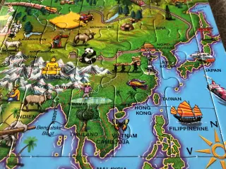 Verdens atlas puslespil bog
