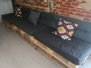 3 stk. pallesofaer med hynder