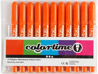 Colortime Tusch, streg 5 mm, orange, 12stk./ 1 pk.
