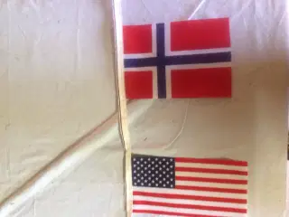 Amerikansk & Norsk flag Ny