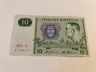 10 Kronor Sweden 1985 G