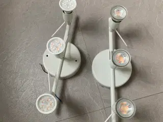 2 stk loftslamper med 3 spot