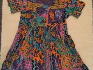 Multifarvet kjole i bomuld