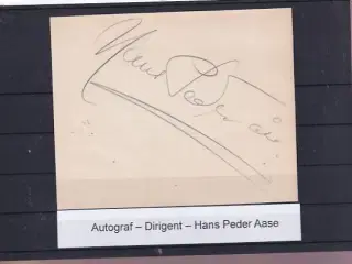 Autograf - Dirigent - Hans Peder Aase