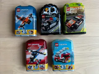 Lego Creator og Lego Racers 5 sæt.