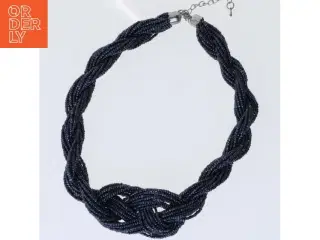 Perlehalskæde i blå (str. 45 cm)