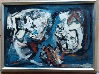 PREBEN WØLCK - ( 1925 - 2000 ) - oliemaleri