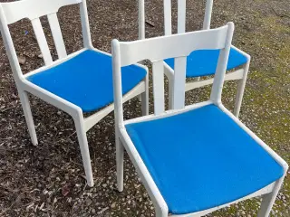 16 stk Loge-stole hvide/blå