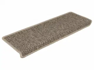 Selvklæbende trappemåtter 15 stk. 65x21x4 cm sisal-look beige