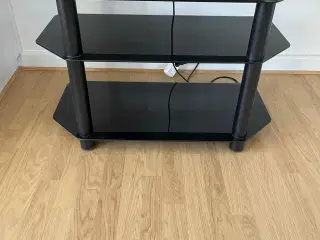 TV Bord, Glas, Sort