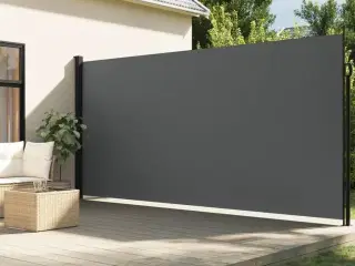 Sidemarkise 200x500 cm sammenrullelig antracitgrå