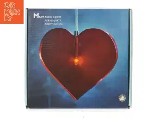 Mary akrylhjerte med lys fra Sirius (str. 21x21 cm)