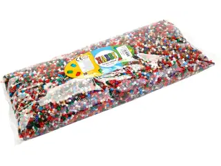 Rørperler, str. 5x5 mm, medium, julefarver, 30000stk./ 1 pk.