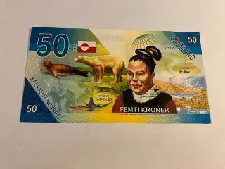 50 Kroner Prøveseddel 2017 Grønland - Lavt nummer