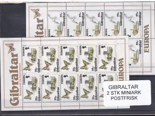 Gibraltar - Europa 86 - 2 Miniark - Postfrisk
