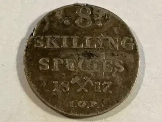8 Skilling 1817 Norge - Slidt
