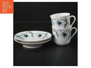 Sæt med kaffekopper og underkopper (str. Ø 13,5&6x9 cm)