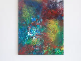 From Dark to Light" – Akrylmaleri, 60x80 cm, Abstr