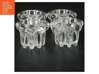 Glas lysestager, sæt med 4 fra Reims (str. 5 cm)