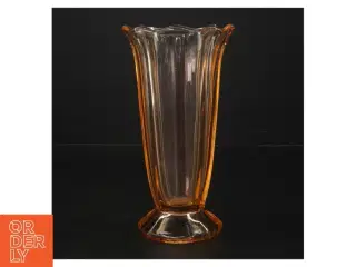 Vintage glasvase (str. H. 18 cm. ø. 9,5 cm)