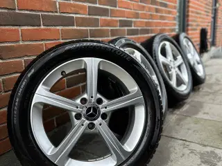 17” 5x112 Originale Mercedes alufælge m vinterdæk