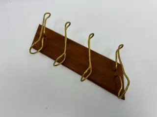 Retro pibeholder i teak / messing