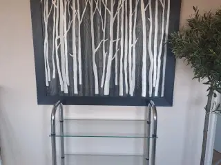 Reol med glashylder