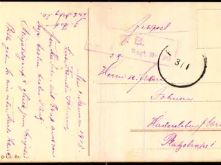 Feldpost - Januar 1918 - Til Hadersleben - Forside : La Cathedrale