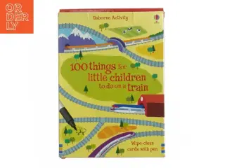 &#39;100 things for little children to do on a train&#39; fra Usborne Activity (str. 16 x 11,5 cm)