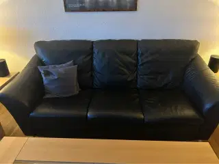 Lædersofa sæt i god stand – 3+2 personers