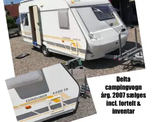 Campingvogn Årg. 2007 - Delta Euroliner 4400 FB