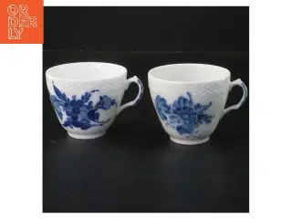 Kaffekopper med blå blomst motiv fra Royal Copenhagen (str. 2 stk Ø 8,5 cm)