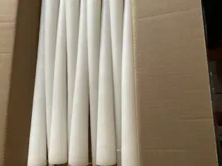 9 stk. flotte hvide stearinlys