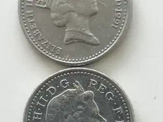 1991 UK 5 Pence og 5 pence 2003 (mønter)
