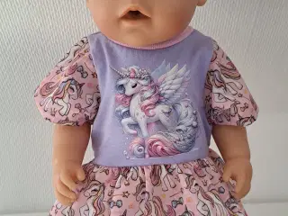 Babyborn, kjole med Enhjørning, m.fl. bluse m.m.