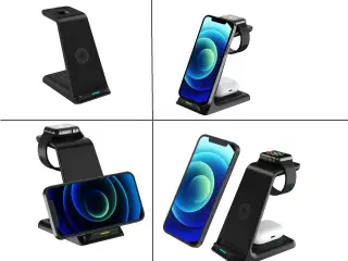 Trådløs 3-i-1 oplader: iPhone, Apple Watch Airpods