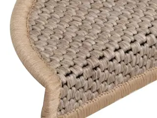 Selvklæbende trappemåtter 15stk. 56x17x3cm sisal-look lys beige