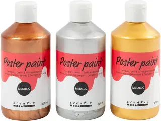 Temperamaling Metallic, ass. farver, 3x300ml/ 1 pk.