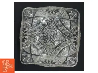 Firkantet glas skål (str. 6x20x20 cm)