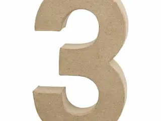 Tal, 3, H: 20,2 cm, B: 11,8 cm, tykkelse 2,5 cm, 1 stk.