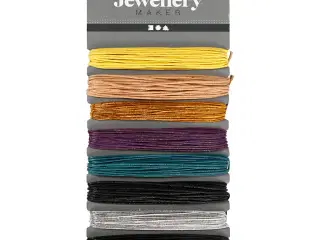 Bomuldssnor 1 mm - Ass. Farver, 8 m til Kreativitet