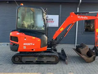Kubota kx027-4 rotortilt svensker skovl og 2 graveskovle