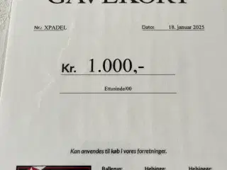 Havemøbler  -  GAVEKORT