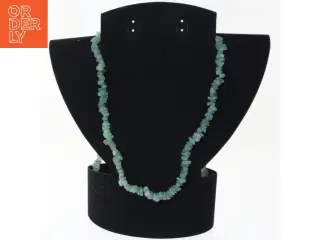Grøn agate halskæde (str. 88 cm)