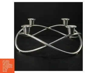 Rustfrit stål lysestage fra Georg Jensen (str. Ø 25)