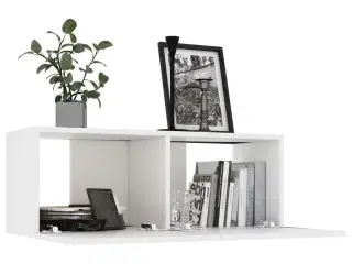 Tv-bord 80x30x30 cm konstrueret træ hvid