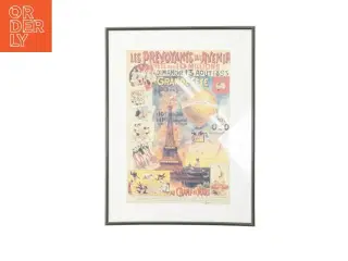Indrammet plakat med motiv fra 1893 (str. 40,5x31 cm)